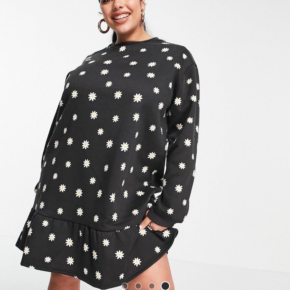 Daisy Street Plus Mini Sweatshirt Dress
